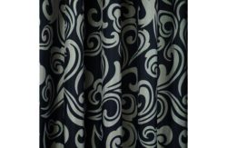 Damask Shower Curtain - Black and Grey